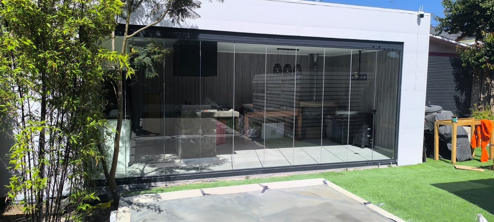 Cortinas de cristal plegable